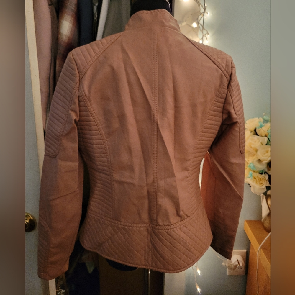 Blush Pink YMI Leather Jacket - Picture 4 of 7